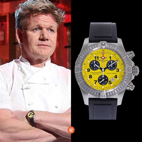 yellow breitling watch gordon ramsay|gordon ramsay watch dial.